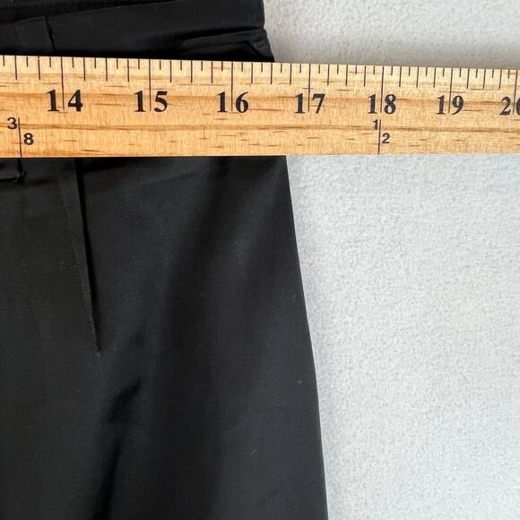 Martin & Osa Women's Black Rayon/Cotton Back Zipper Skirt Size 14 Semi Satin - Picture 6 of 8